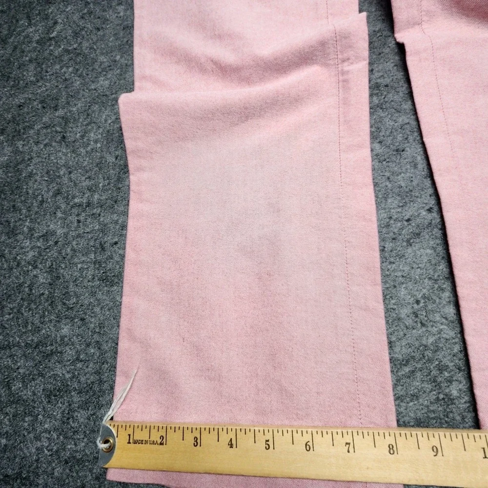 J Crew Mens Bowery Urban Slim Flat Front Chino Pants Heathered Red Pink 34x33